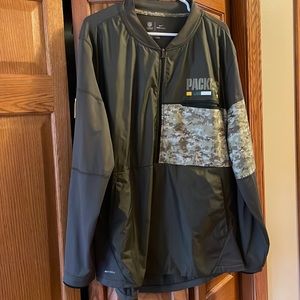 Nike Green Bay Packers Army zip up pullover
